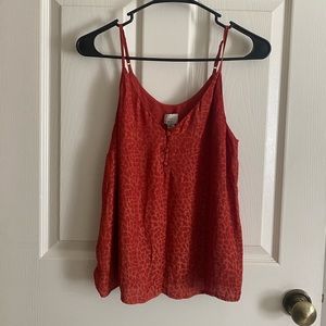Rust cheetah print tank top